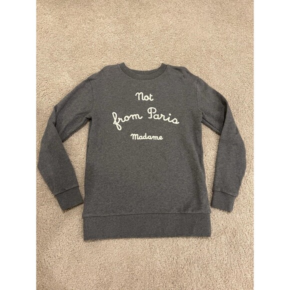 Drole de Monsieur Grey 'Not From Paris Madame' Sweatshirt Sweater Size Small - Picture 1 of 10